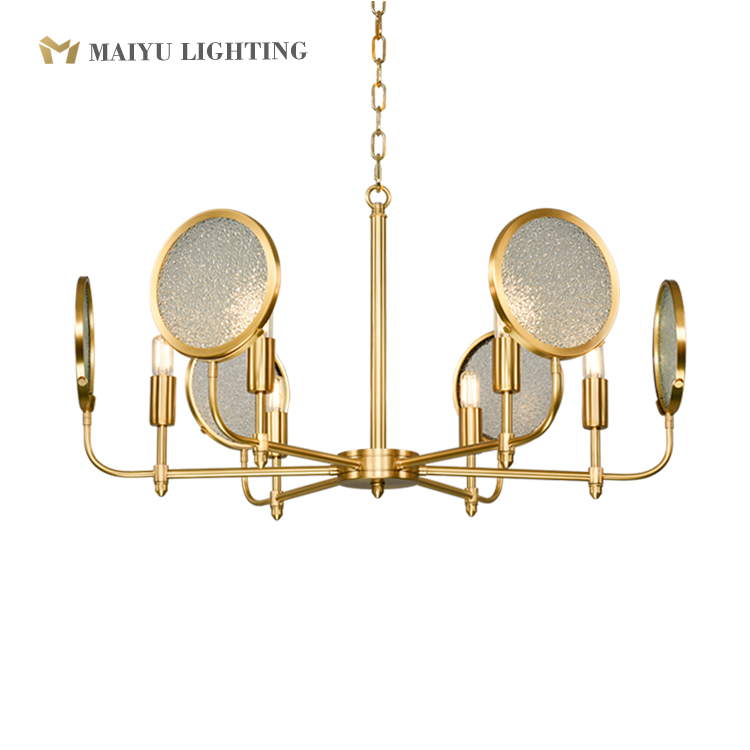 Brass chandelier