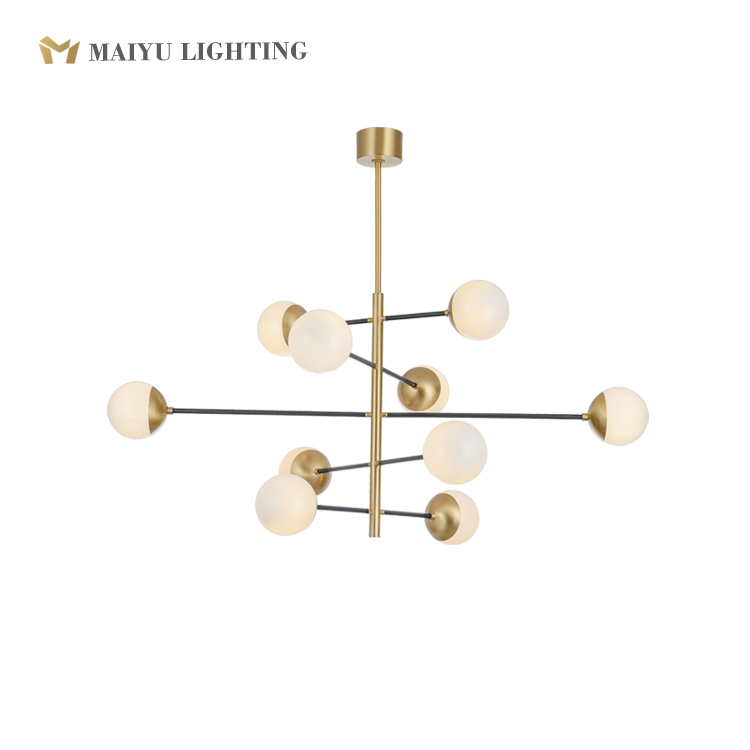 Glass ball chandelier