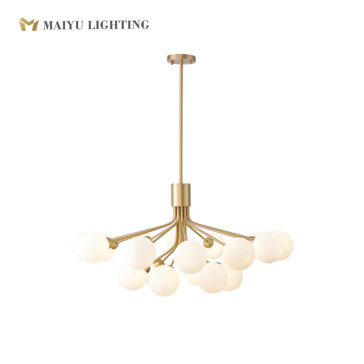 Glass ball chandelier