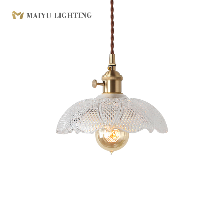 Hand made glass pendant lamp