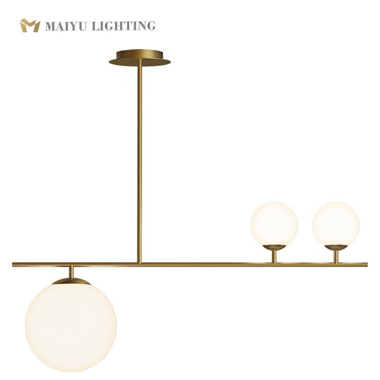 Glass ball pendant lamp