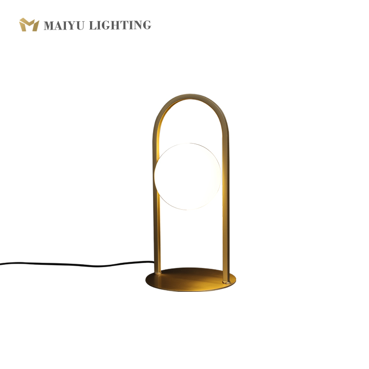 Brass table lamp for bedroom
