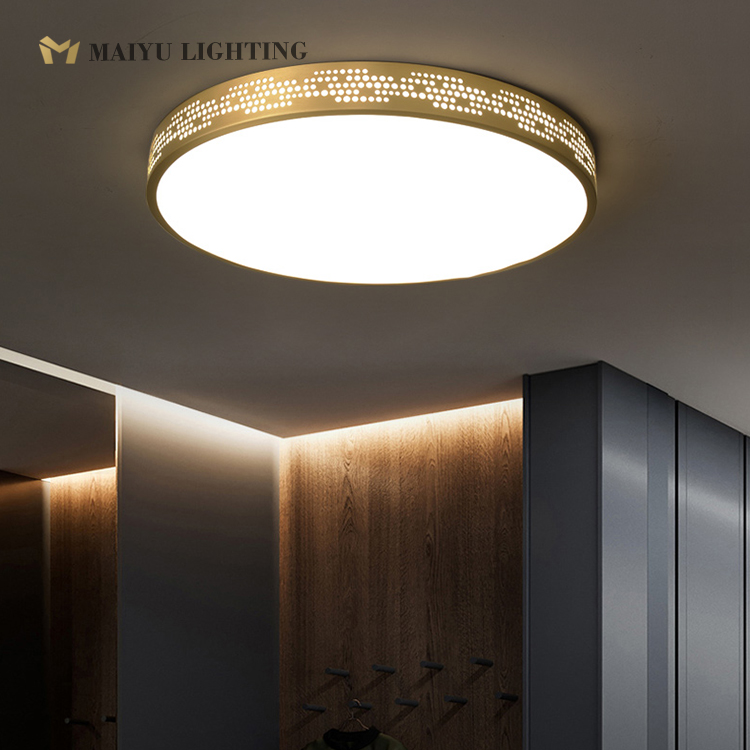 Brass round ceiling lamp