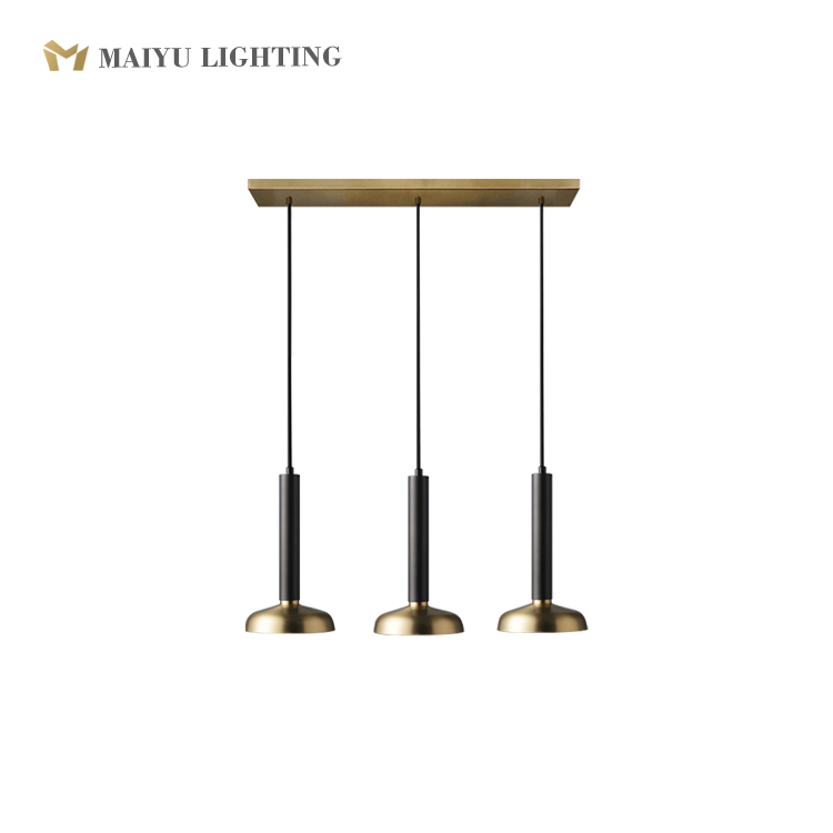 Brass single chandelier
