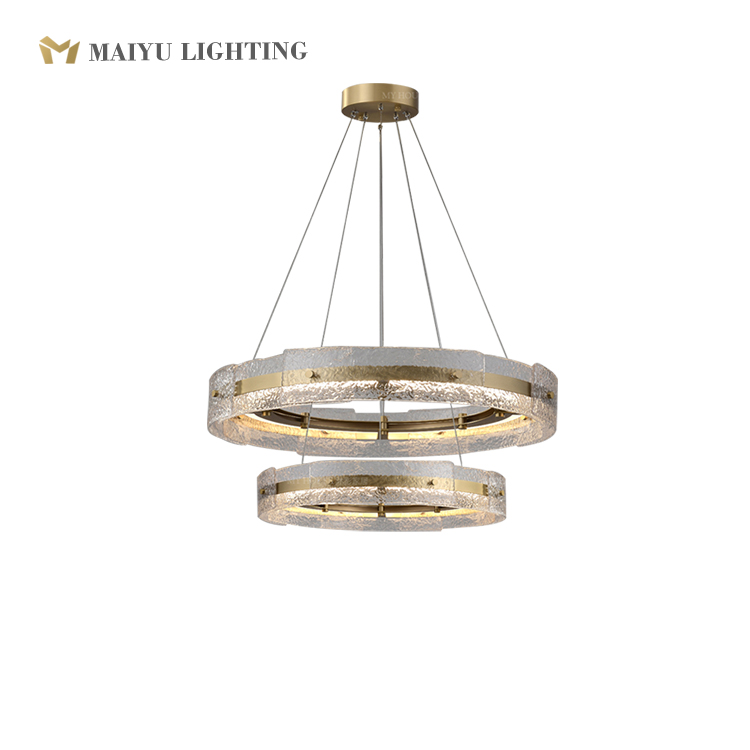 Circle chandelier glass led lighting