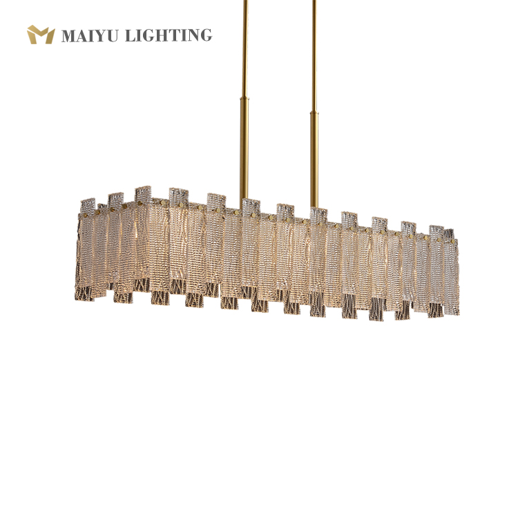 Glass chandelier hanging lighting for project